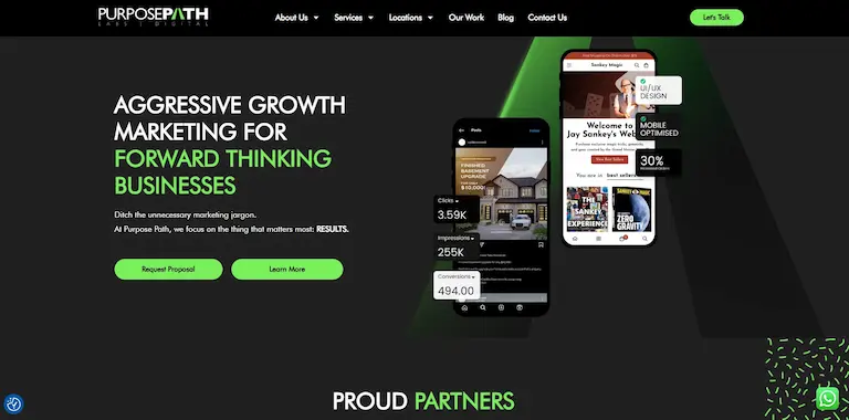 Conversion-focused marketing site for Purpose Path